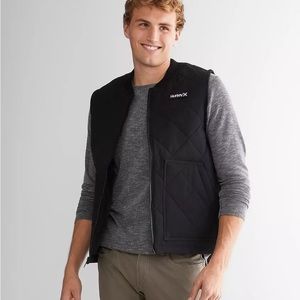Hurley NWOT Black Tahoe Men’s Quilted Vest Size L